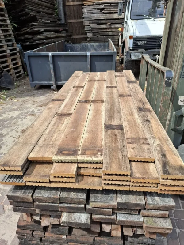 28 stuks Bankirai vlonderdelen 240cm - Afbeelding 2
