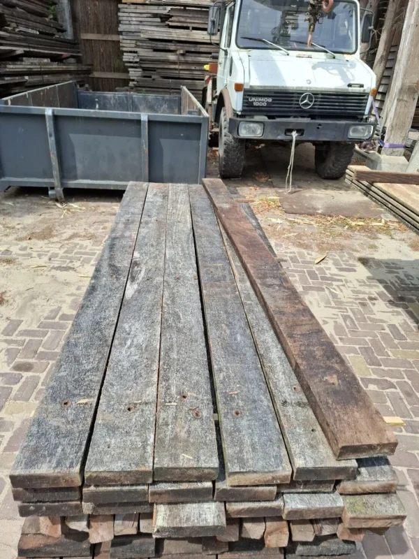 18 stuks azobé balk 250x15x5cm - Afbeelding 2