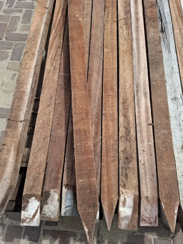 14 stuks azobé paal 240x6x6cm