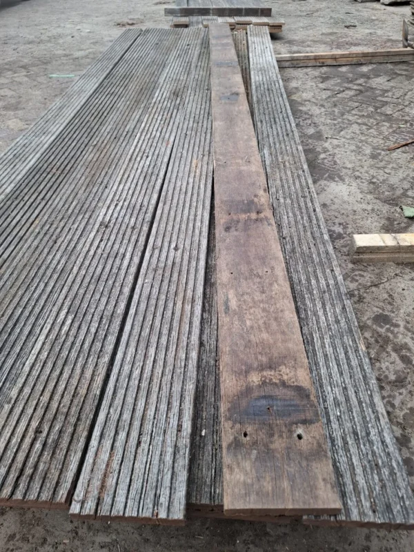 130m¹ hardhouten vlonder plank 310cm - Afbeelding 2