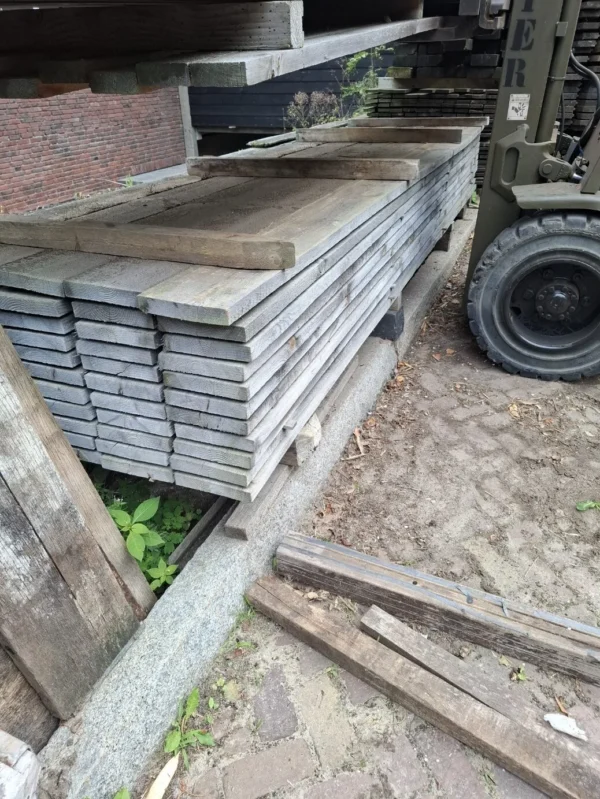 55 stuks Steiger plank vergrijsd, 400cm 19,5x3,3cm - Afbeelding 3