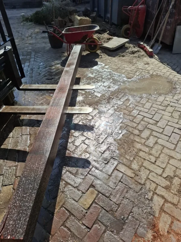 80 stuks 15x15cm, 350cm, hardhouten palen - Afbeelding 2