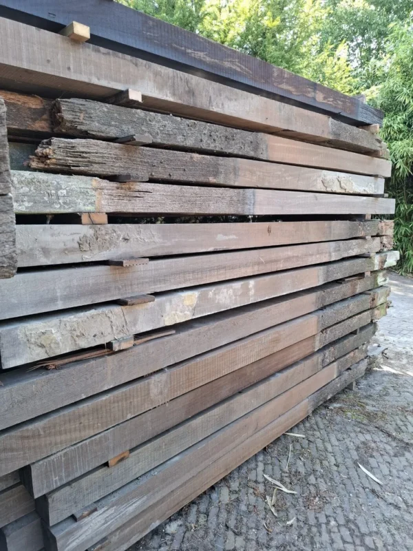 80 stuks 15x15cm, 350cm, hardhouten palen - Afbeelding 4