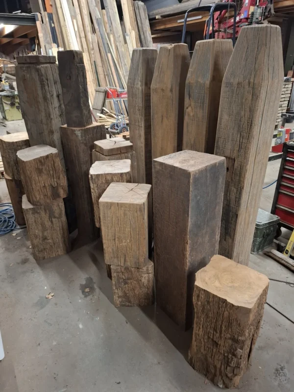 Paal stukken/koppen diverse lengtes en maten